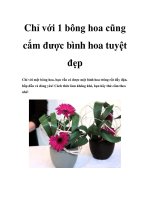 Chỉ với 1 bông hoa cũng cắm được bình hoa tuyệt đẹp pptx