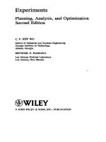 Experiments Planning, Analysis, and Optimization Second Edition pdf