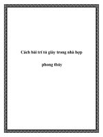 Cách bài trí tủ giày trong nhà hợp phong thủy ppt