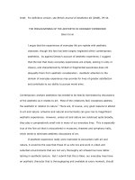 THE PERVASIVENESS OF THE AESTHETIC IN ORDINARY EXPERIENCE pdf
