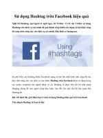 Sử dụng Hashtag trên Facebook hiệu quả docx