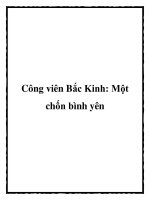 Công viên Bắc Kinh: Một chốn bình yên pdf