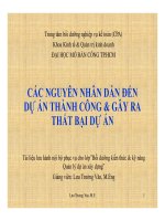 CÁC NGUYÊN NHÂN DẪN ĐẾN DỰ ÁN THÀNH CÔNG & GÂY RA THẤT BẠI DỰ ÁN pot