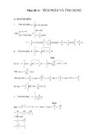 bài tập tích phân và ứng dụng