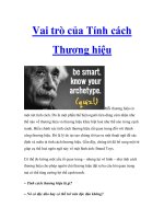 Vai trò của Tính cách Thương hiệu pdf