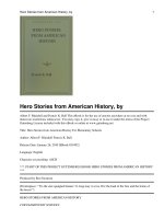 Hero Stories from American History For Elementary Schools docx