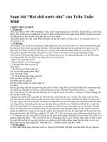 Soạn bài “Hai chữ nước nhà” của Trần Tuấn Khải