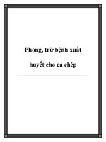 Phòng, trừ bệnh xuất huyết cho cá chép pptx
