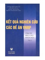 Kết quả nghiên cứu các đề án VNRP pptx