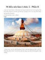 50 điều nên làm ở châu Á - Phần II docx
