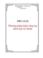 TIỂU LUẬN: Phương pháp luận sáng tạo khoa học kỹ thuật docx