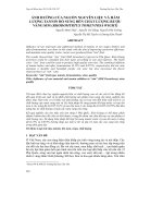 ẢNH HƯỞNG CỦA NGUỒN NGUYÊN LIỆU VÀ HÀM LƯỢNG TANNIN BỔ SUNG ĐẾN CHẤT LƯỢNG RƯỢU VANG SIM (RHODOMYRTUS TOMENTOSA WIGHT) ppt