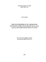Phân tích tình hình sản xuất kinh doanh ngành hàng nghêu trắng bến tre ở đồng bằng sông cửu long