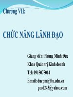 bài giảng quản trị học ( phùng minh đức) - chương 7 chức năng lãnh đạo
