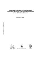 Situational analysis of the socioeconomic conditions of orphans and vulnerable children in seven districts in Botswana pot