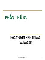 Chương 7: Học thuyết kinh tế C.Mác (Karl Marx) pptx