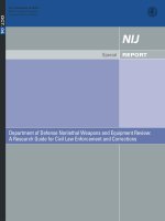 Department of Defense Nonlethal Weapons and Equipment Review: A Research Guide for Civil Law Enforcement and Corrections ppt