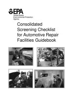 Consolidated Screening Checklist for Automotive Repair Facilities Guidebook potx