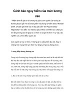 Cảnh báo nguy hiểm của mức lương cao pot