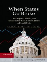 When States Go Broke The Origins, Context, and Solutions for the American States in Fiscal Crisis ppt