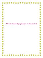 Nhu cầu 4 nhóm thực phẩm của trẻ theo lứa tuổi. docx