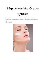 Bí quyết che khuyết điểm tự nhiên ppt