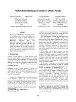 Probabilistic Ranking of Database Query Results pot