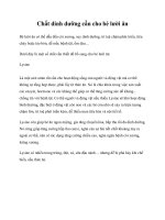 Chất dinh dưỡng cần cho bé lười ăn pptx