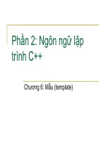 Chương 6 Mẫu hàm và lớp C++