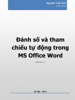 Đánh số và tham chiếu tự động trong MS Office Word ppt