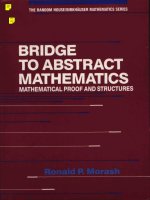 bridge to abstract math -  mathematical proof and structures, 1st ed. - r. morash