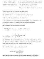 Đề Thi Thử Đại Học Khối A, A1, B, D Toán 2013 - Phần 32 - Đề 4 ppt