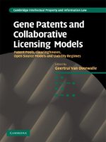 Gene Patents and Collaborative Licensing Models docx