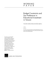Budget constrains and son preference in educational investment in Taiwan docx