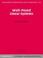 well-posed linear systems - o. staffans