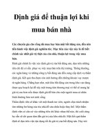 Định giá để thuận lợi khi mua bán nhà ppt