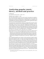 Analysing popular music   theory, method and practice by phi