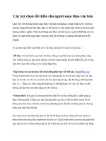 Các tuỳ chọn tối thiểu cho người soạn thảo văn bản docx