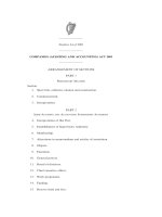 COMPANIES (AUDITING AND ACCOUNTING) ACT 2003: ARRANGEMENT OF SECTIONS ppt