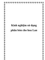 Kinh nghiệm sử dụng phân bón cho hoa Lan potx