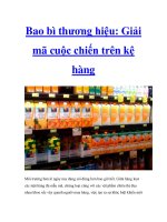 Bao bì thương hiệu: Giải mã cuộc chiến trên kệ hàng pdf
