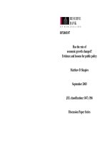 Has the rate of economic growth changed? Evidence and lessons for public policy pdf