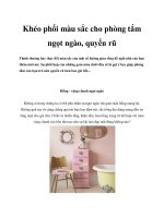 Khéo phối màu sắc cho phòng tắm ngọt ngào, quyến rũ pdf