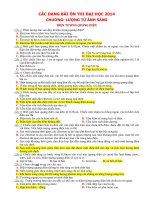 Trắc nghiệm lượng tử ánh sáng ôn thi đại học 2014