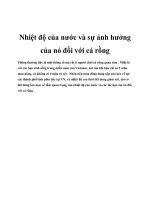 Nhiệt độ của nước và sự ảnh hưởng của nó đối với cá rồng ppt