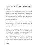 NHIẾP ẢNH NÂNG CAO-CƠ BẢN VỀ DSLR doc