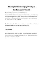 Khám phá thanh công cụ Developer Toolbar của Firefox 16 pdf