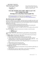 TÀI LIỆU HƯỚNG dẫn THỰC HIỆN LUẬN văn