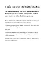 5 điều cần lưu ý khi thiết kế nhà bếp pdf