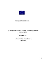EUROPEAN NEIGHBOURHOOD AND PARTNERSHIP INSTRUMENT GEORGIA COUNTRY STRATEGY PAPER 2007-2013 pot